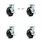 Service Caster 6 Inch Phenolic Caster Set with Roller Bearings 4 Brake 2 Swivel Lock SCC SCC-30CS620-PHR-TLB-BSL-2-TLB-2 - alternate 1
